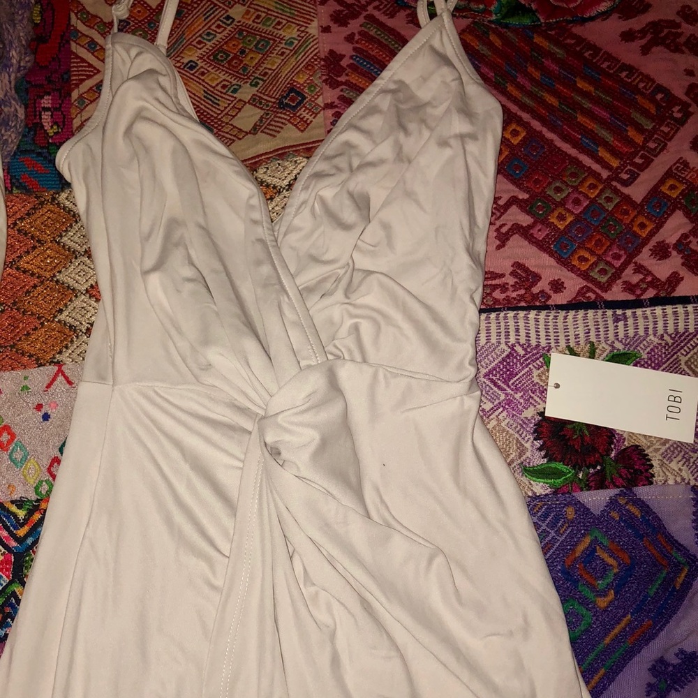 Cream Wrap Dress